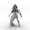 女弓手-角色人体-角色-VR/AR模型-3D城