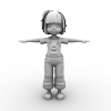 可爱小女孩-角色人体-角色-VR/AR模型-3D城