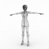 短发美女-角色人体-角色-VR/AR模型-3D城