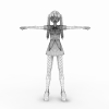 俏皮女孩-角色人体-角色-VR/AR模型-3D城