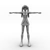 俏皮女孩-角色人体-角色-VR/AR模型-3D城