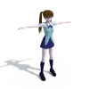 俏皮女孩-角色人体-角色-VR/AR模型-3D城