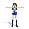 俏皮女孩-角色人体-角色-VR/AR模型-3D城