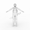 女战士-角色人体-角色-VR/AR模型-3D城