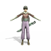 女战士-角色人体-角色-VR/AR模型-3D城