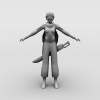 女战士-角色人体-角色-VR/AR模型-3D城