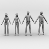 炫舞男女-角色人体-角色-VR/AR模型-3D城