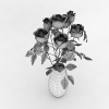 白色枚瑰-动植物-盆栽-VR/AR模型-3D城