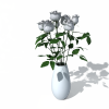 白色枚瑰-动植物-盆栽-VR/AR模型-3D城