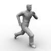 跑步男-角色人体-男人-VR/AR模型-3D城