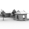 杂货铺和钟楼-建筑-其它-VR/AR模型-3D城