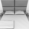 现代圆形双人床-家居-床-VR/AR模型-3D城