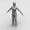 现实人物角-角色人体-女人-VR/AR模型-3D城