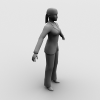 现实人物角-角色人体-女人-VR/AR模型-3D城