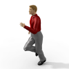 跑步男-角色人体-男人-VR/AR模型-3D城