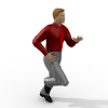 跑步男-角色人体-男人-VR/AR模型-3D城