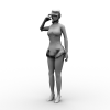 CF灵狐者模型-角色人体-角色-VR/AR模型-3D城