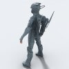 美女士兵-角色人体-角色-VR/AR模型-3D城