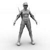 美女士兵-角色人体-角色-VR/AR模型-3D城