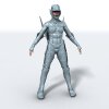 美女士兵-角色人体-角色-VR/AR模型-3D城