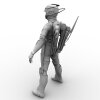 美女士兵-角色人体-角色-VR/AR模型-3D城