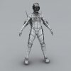 美女士兵-角色人体-角色-VR/AR模型-3D城