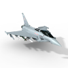 UK Eurofighter Typhoon战斗机-飞机-军事飞机-VR/AR模型-3D城