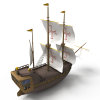 海盗船-船舶-轮船-VR/AR模型-3D城
