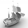 海盗船-船舶-轮船-VR/AR模型-3D城