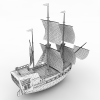 海盗船-船舶-轮船-VR/AR模型-3D城