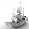 海盗船-船舶-轮船-VR/AR模型-3D城