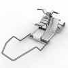 Red electric sled model-汽车-其它-VR/AR模型-3D城