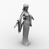 古代少女-角色人体-角色-VR/AR模型-3D城