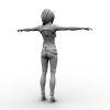 女孩-角色人体-角色-VR/AR模型-3D城