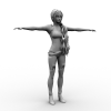 女孩-角色人体-角色-VR/AR模型-3D城
