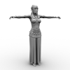 阿拉伯舞女-角色人体-角色-VR/AR模型-3D城