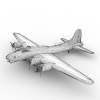 波音B-17飞行堡垒-飞机-军事飞机-VR/AR模型-3D城