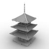 佛教寺庙-建筑-古建筑-VR/AR模型-3D城