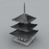 佛教寺庙-建筑-古建筑-VR/AR模型-3D城