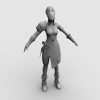 诛仙人物女-角色人体-角色-VR/AR模型-3D城
