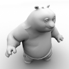 功夫熊猫-角色人体-角色-VR/AR模型-3D城