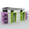 现代建筑的公寓楼-建筑-住宅-VR/AR模型-3D城