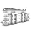 现代建筑的公寓楼-建筑-住宅-VR/AR模型-3D城