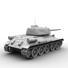 T34-85中型坦克-汽车-军事汽车-VR/AR模型-3D城
