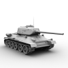 T34-85中型坦克-汽车-军事汽车-VR/AR模型-3D城