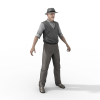 老人-角色人体-男人-VR/AR模型-3D城
