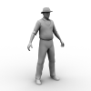 老人-角色人体-男人-VR/AR模型-3D城