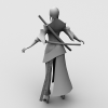 女模-角色人体-角色-VR/AR模型-3D城