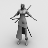 女模-角色人体-角色-VR/AR模型-3D城