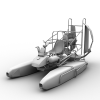 Airboat汽船-船舶-货船-VR/AR模型-3D城